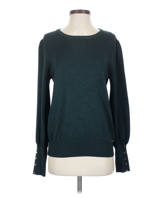 Tahari Sweaters - T Tahari Teal sweater with silver button details